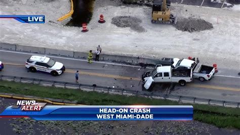 3 airlifted following head-on collision near Gator Park in West Miami-Dade